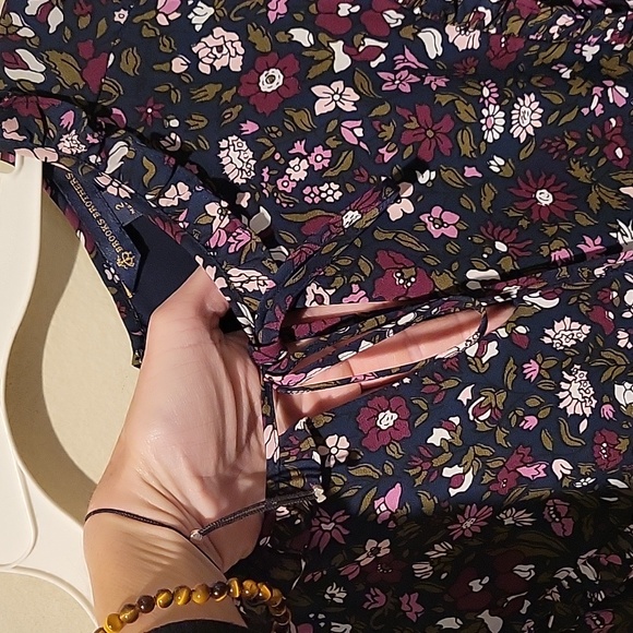❤️ NWOT! BROOKS BROTHERS FLORAL RUFFLE HEM DRESS, 2 - Picture 6 of 9